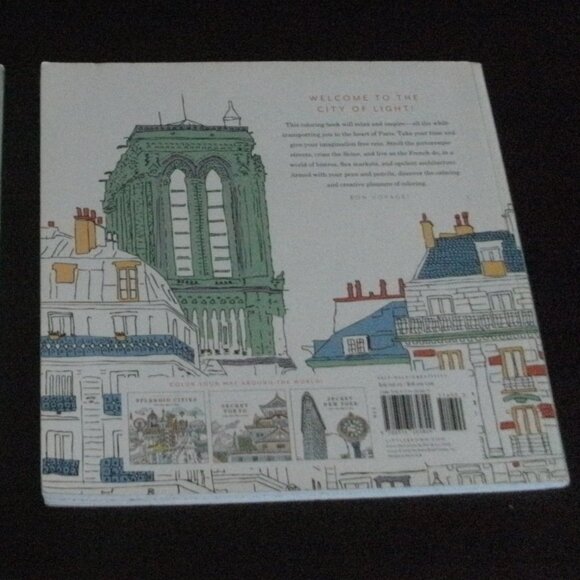 Two Adult Travel Coloring Books SECRET LONDON & SECRET PARIS color your way calm - Picture 5 of 9
